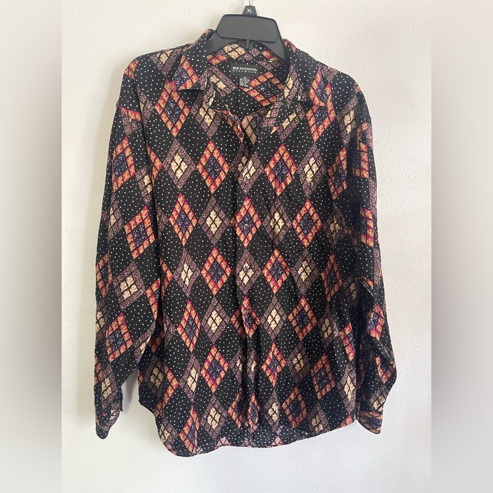 Reunion Menswear Geometric Patterned Shirt